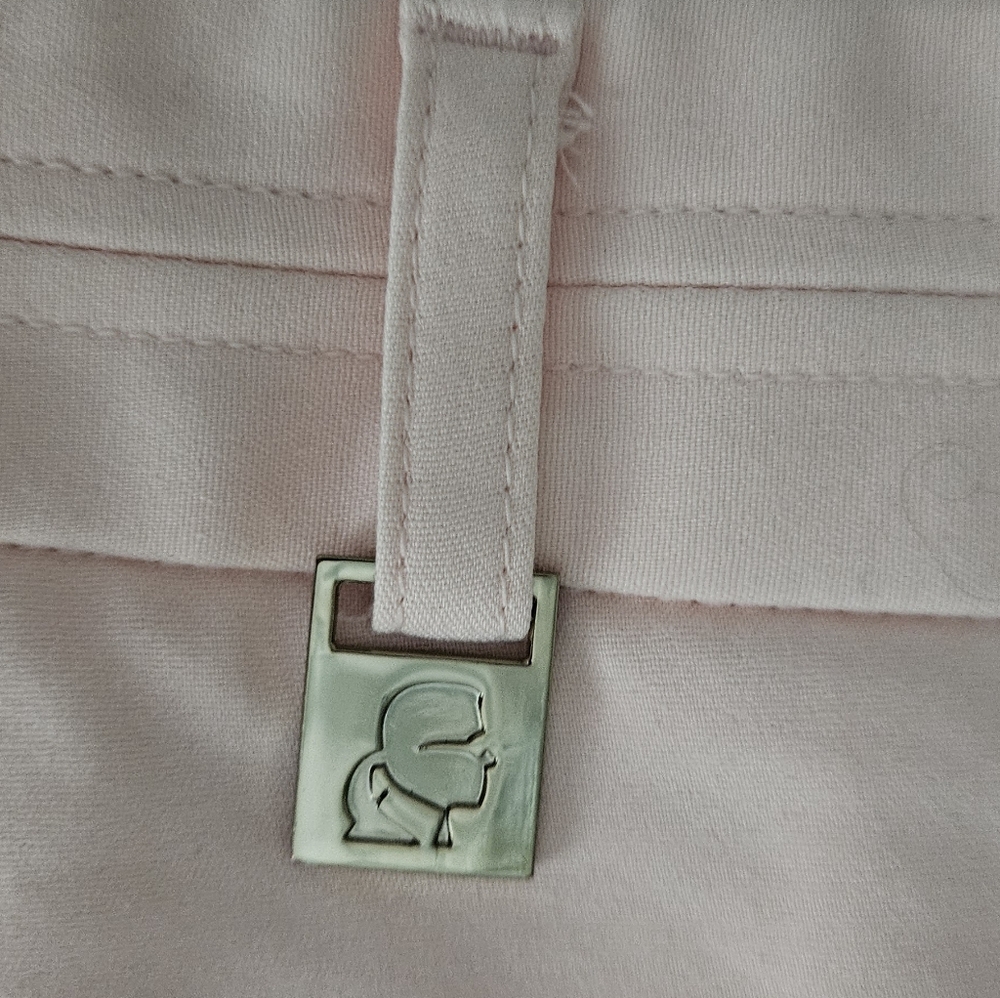 KARL LAGERFELD PARIS Blush Pink Cropped Trousers | SZ 6 - Picture 5 of 11